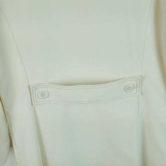 Vintage M L Peacoat 60s Mod Swing A Line Cream White Preppy Retro Spring Twee - Picture 9 of 13
